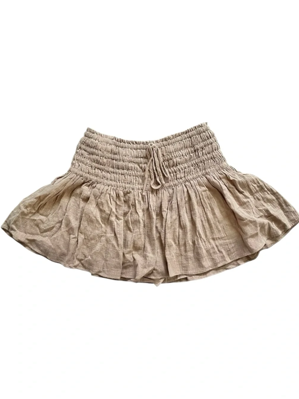 Mustard Seed Skirt Skort Women's Small brown Smocked Waist Mini Party festival